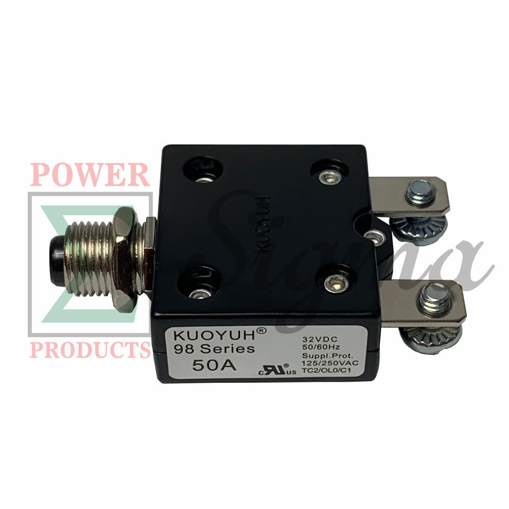 NEW 50A Amp Push Button Thermal Circuit Breaker 32VDC 125-250VAC 50A 50-60Hz For Generator image 3