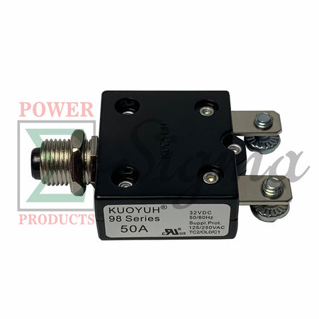 NEW 50A Amp Push Button Thermal Circuit Breaker 32VDC 125-250VAC 50A 50-60Hz For Generator image 3