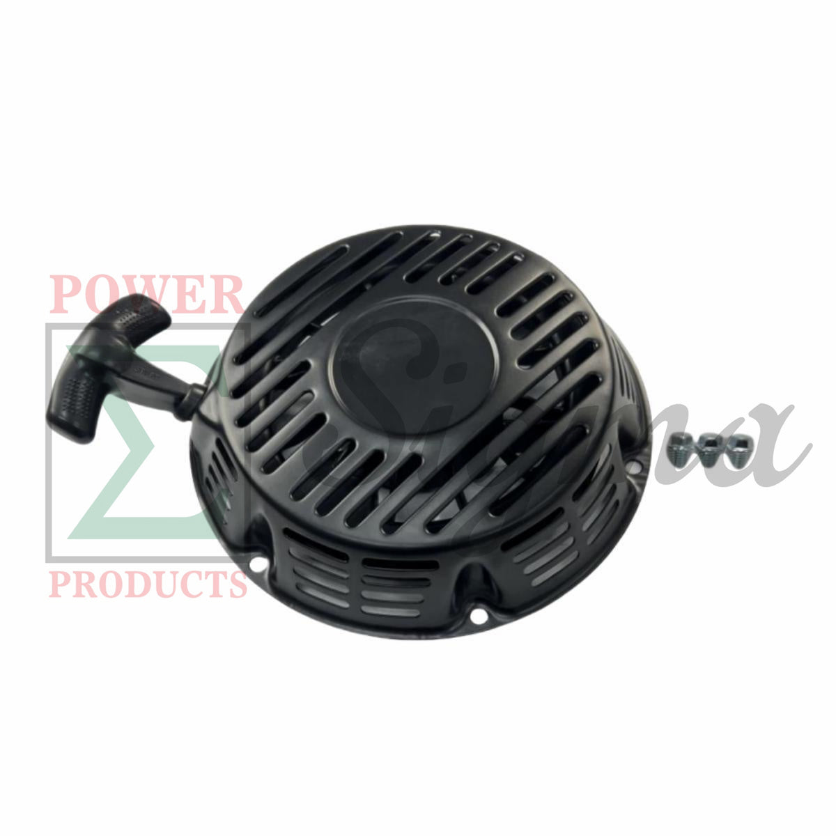 Recoil Starter with Handle & Bolts - Compatible Replacement for PREDATOR Open Frame Inverter Generators 8750W Surge / 7000W Running (SKU# 71340, 59190) image 0