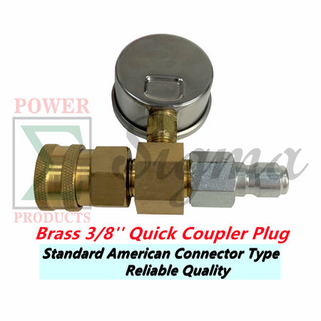Heavy Duty Pressure Washer Gauge 5000 5800PSI With 3/8" FPT Quick Coupler Socket image 3