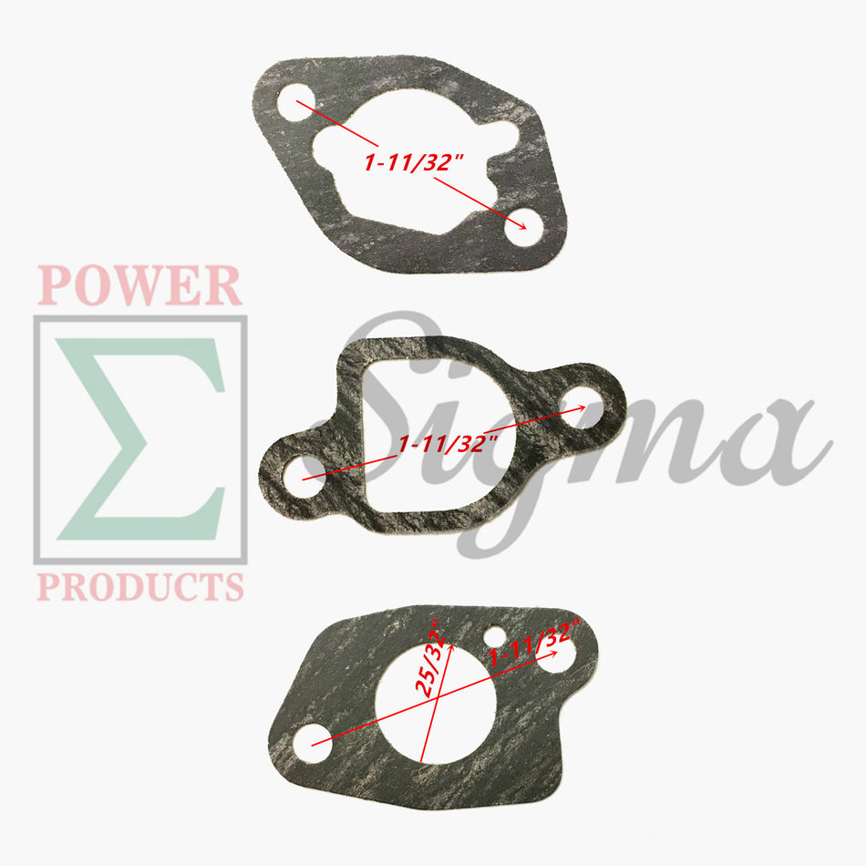 3PCS Carburetor Gaskets for Predator for Champion 4000 4375 Watts Non-Inverter Generator and 212cc 6.5HP Engine for All Power APG3012 APG3001 APG3002S for WEN  3500W 4050W 3250W 4500W 4750W for Westinghouse WGen3600c WGen3600 WGen3600v WGen3600cv image 1