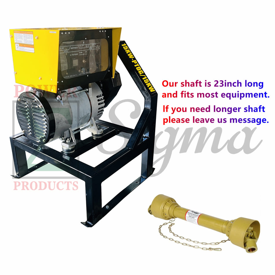 Sigma 15000 Watt Continuous / 16000 Watt Peak Tractor-Driven PTO Generator
