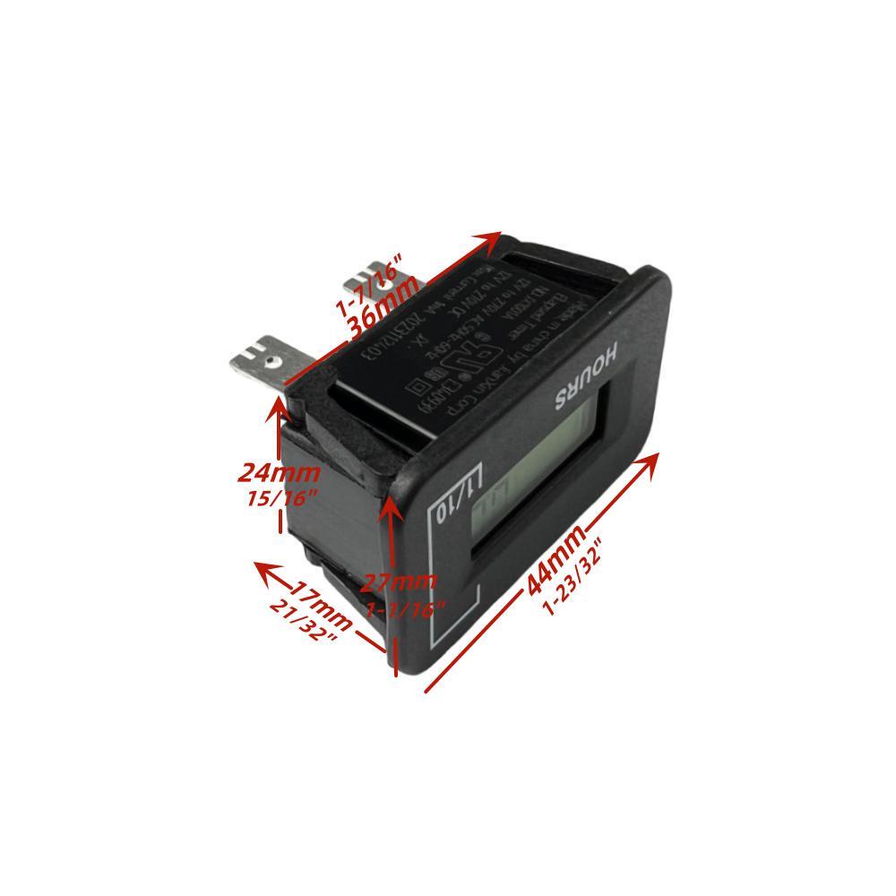 Hour Meter AC/DC Replaces Generator Generac 0G8321 For LP5500 GP3600 GP5000 GP5500 GP6500E GP7500E GP9200E XG6500 XG7000E XG10000E RS8000E XP XG8000E For Honeywell 6041-0 6046-0