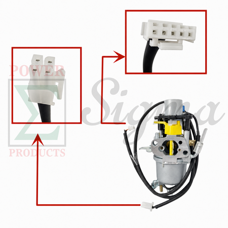 Carburetor Assembly with Stepper Motor, Gaskets & Fuel Line for Predator 5000 Watts Dual-Fuel Inverter Generator (Fits SKU 71367, 70143) image 2
