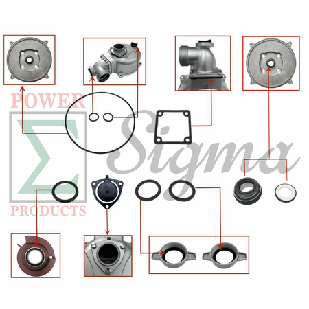 10PCS Pump Gasket O-Ring Mechanical Seal For Red Lion 2" IN. 4RLAG-2H 5RLAG-2L For DuroMax XP652WP 7HP For Generac 2" 6822 6919 For Champion 2-IN Semi-Trash Water Pump 100742 100113 image 2