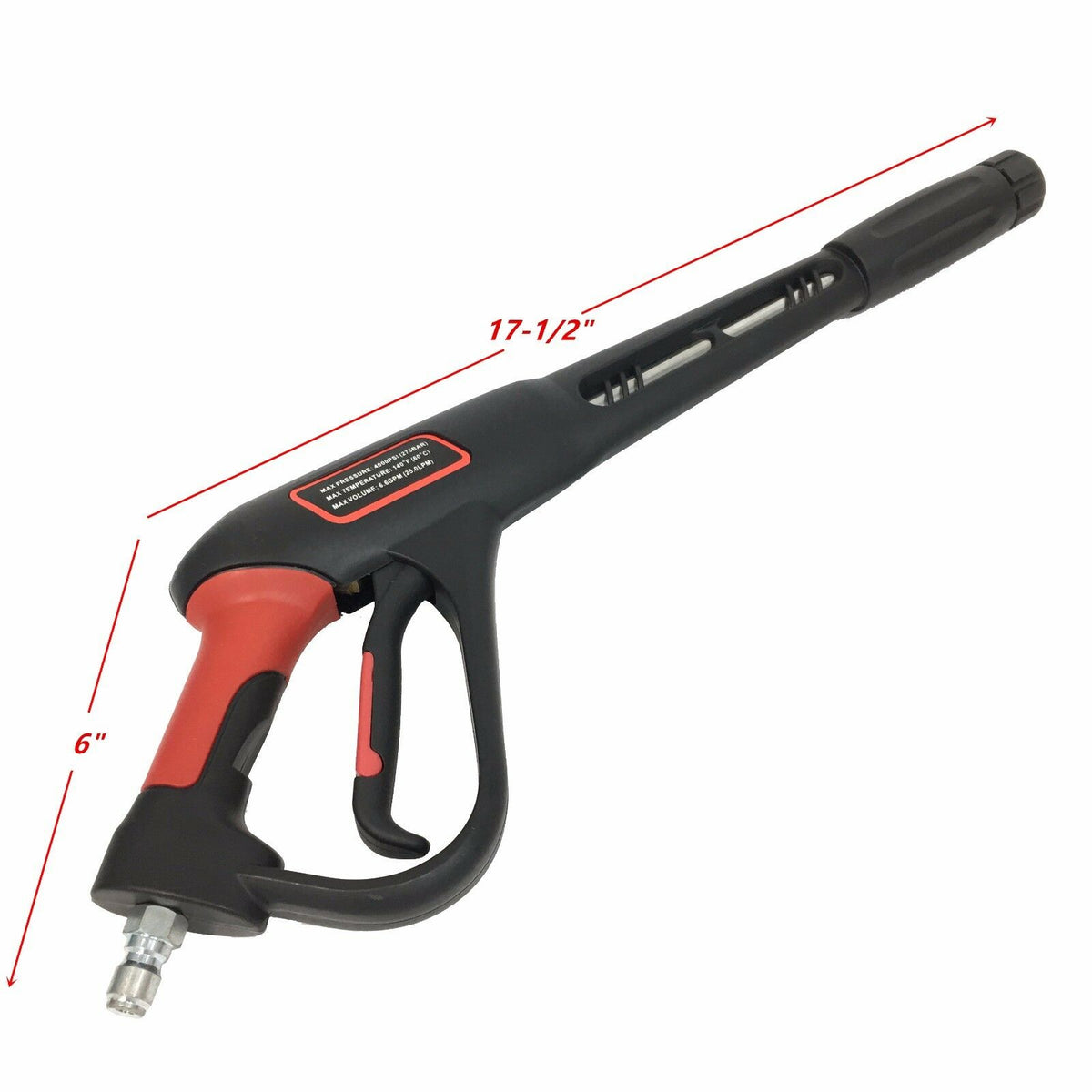 Cold Water Pressure Washer Gun With Wand 4000PSI 6.6GPM M22 QC & 3/8" Plug image 0