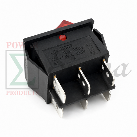 Direct Replacement 6 Pin On Off Black Switch Rocker For Predator 1800W 4000W 4375W 6500W For Champion 3500/4000W Open Frame Inverter Generator For Generac 0H3375028 Manual Recoil Start image 4