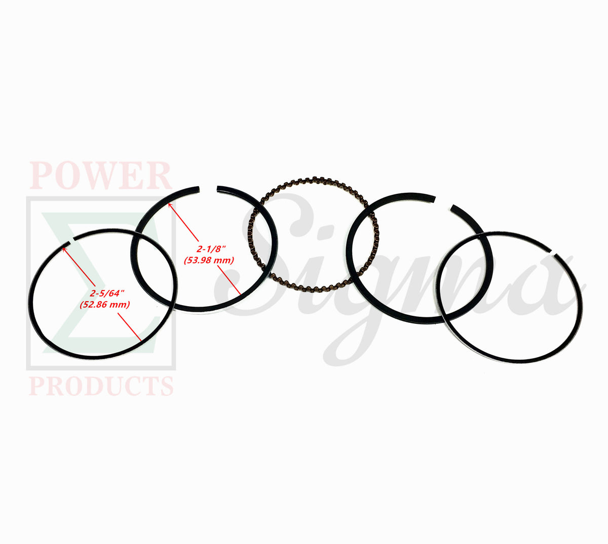 Piston Rings For Buffalo Tools Sportsman GEN2000 1400 1500 2000 Watts Generator For Harbor Freight Tools Predator 99CC 68124 Gas Horizontal Engine image 1