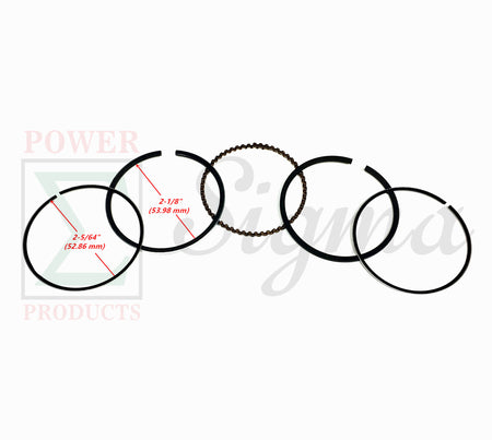 Piston Rings For Buffalo Tools Sportsman GEN2000 1400 1500 2000 Watts Generator For Harbor Freight Tools Predator 99CC 68124 Gas Horizontal Engine image 1