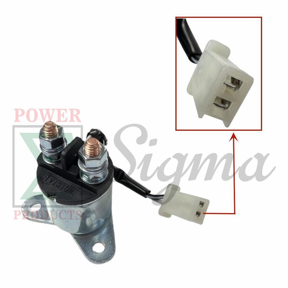 Starter Motor Solenoid with 2-Wire Pigtail Plug Replacement for Pulsar Dual Fuel LPG 10000W Generator for Westinghouse WGen9500DFc/WGen9500DF/WGen9500/WGen7500DFc/WGen7500DF /WGen7500 Generators image 1