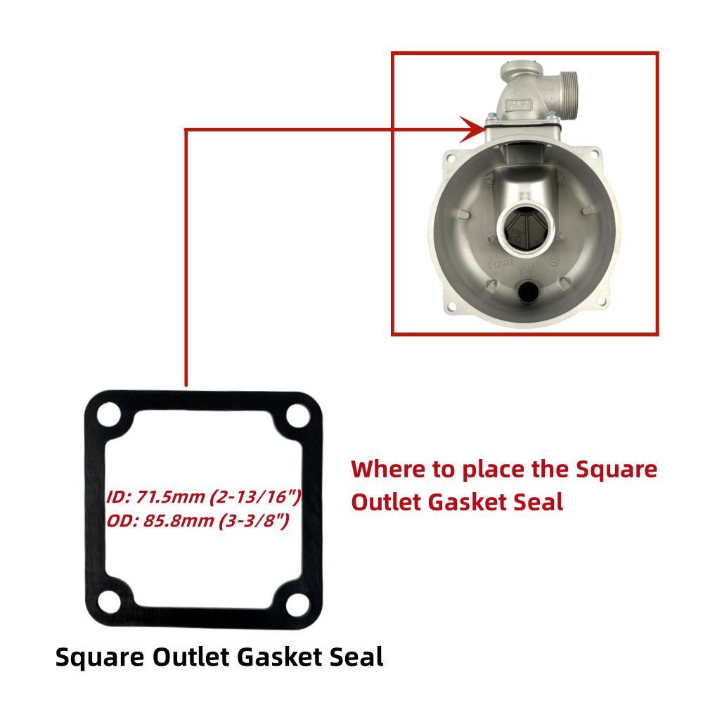 10PCS Gasket Seal Flapper Washer O-Ring Mechanical Seal Repair Kit For Predator 2" in. 212cc Semi-Trash Water Pump 63405 56160 For Pacific HydroStar 2" IN 212cc 61986 68375 69774 Water Pump image 8