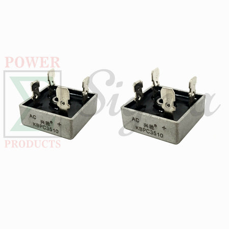 2 PCS KBPC3510 35A 1000V Single Phase Square Diode Bridge Rectifier Metal Case image 0