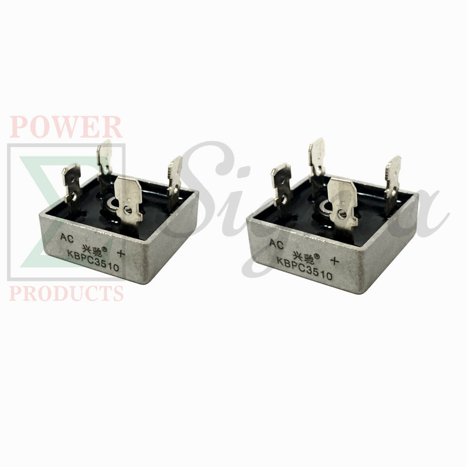 2 PCS KBPC3510 35A 1000V Single Phase Square Diode Bridge Rectifier Metal Case image 0
