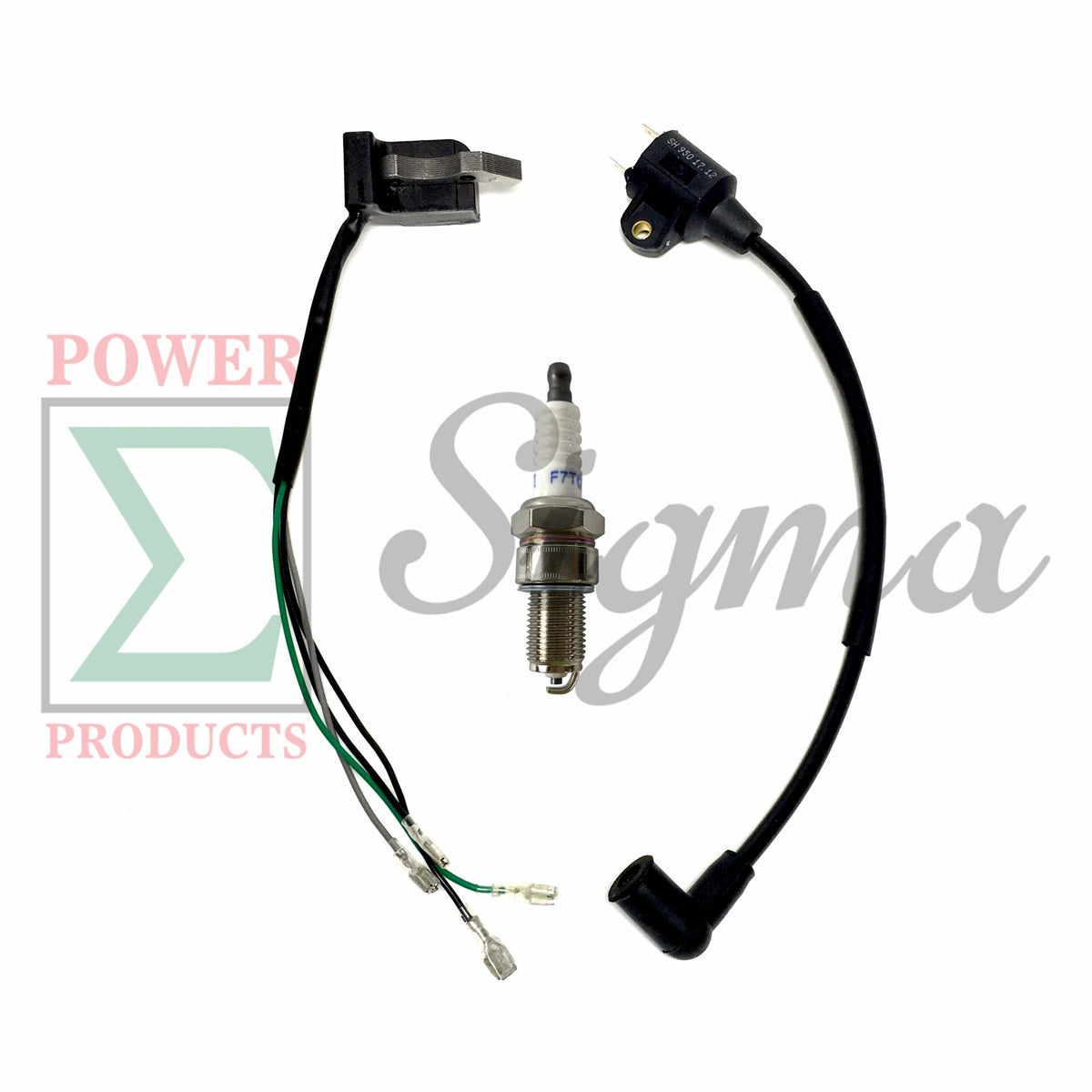 4-Wire Magneto W/ Built-in CDI Ignition Coil Spark Plug For Harbor Freight Storm Cat 60338 69381 For Tail Gator 800 900W 63025 63024 For Pulsar PG1202S For ETQ950 2HP 2-Cycle 63cc 64cc Gas Generator image 0