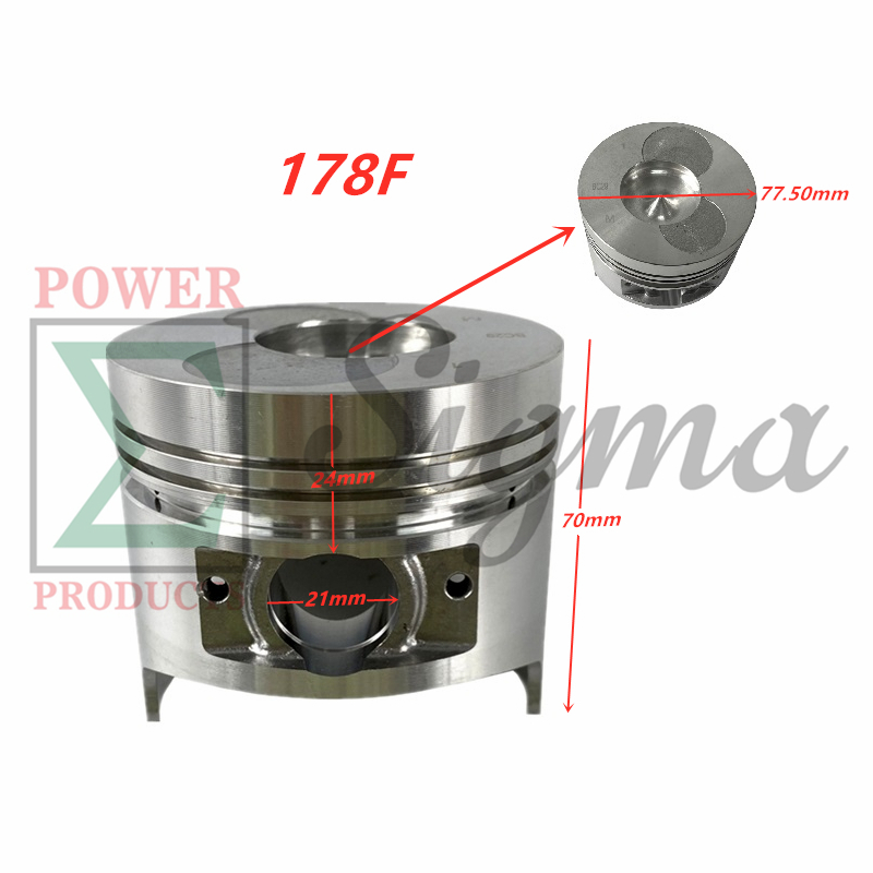 Piston Pin Ring For China 178F 6HP Diesel Engine Yanmar L70 Engine Height 70MM