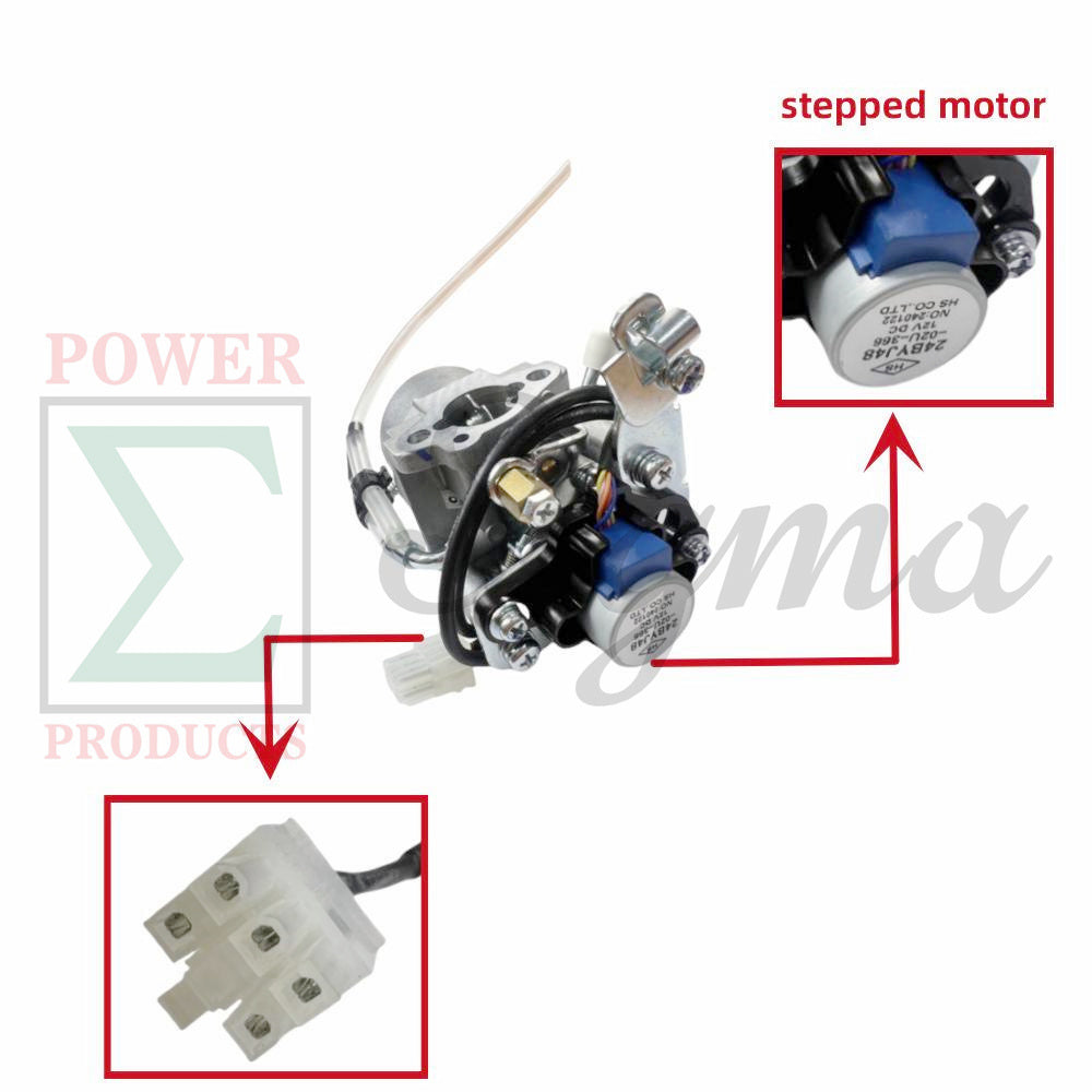 Carburetor Assembly with 5-Pin Stepper Motor, Gaskets and Fuel Line- Replacement for PREDATOR Inverter Generator Surge 2000 Watt (SKU# 71343, 59135) for RYOBI RYi2322 2300-Watt Inverter Generator image 5