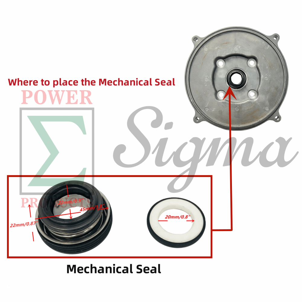 10PCS Pump Gasket O-Ring Mechanical Seal For Red Lion 2" IN. 4RLAG-2H 5RLAG-2L For DuroMax XP652WP 7HP For Generac 2" 6822 6919 For Champion 2-IN Semi-Trash Water Pump 100742 100113 image 4