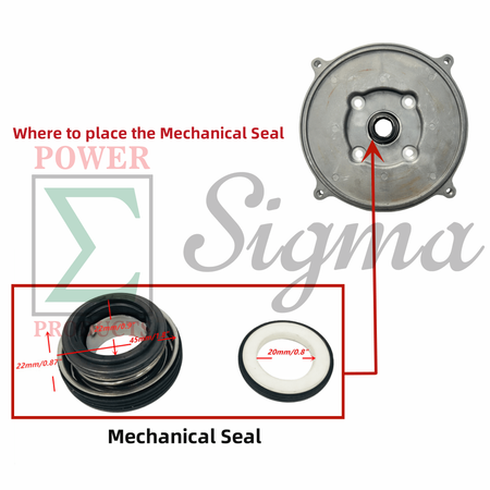 10PCS Pump Gasket O-Ring Mechanical Seal For Red Lion 2" IN. 4RLAG-2H 5RLAG-2L For DuroMax XP652WP 7HP For Generac 2" 6822 6919 For Champion 2-IN Semi-Trash Water Pump 100742 100113 image 4