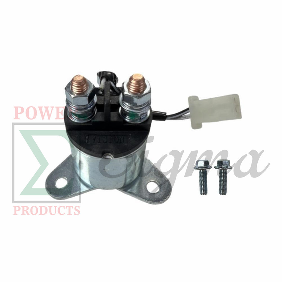 Starter Motor Solenoid W/ 2-Wire Plug for A-ipower SUA9000E SUA10000EC SUA12000E for Predator 7000/8750W 420cc for Generac GP6500E GP7500E GP8000E for All Power Gentron 10000W Generator W/Pigtail image 0