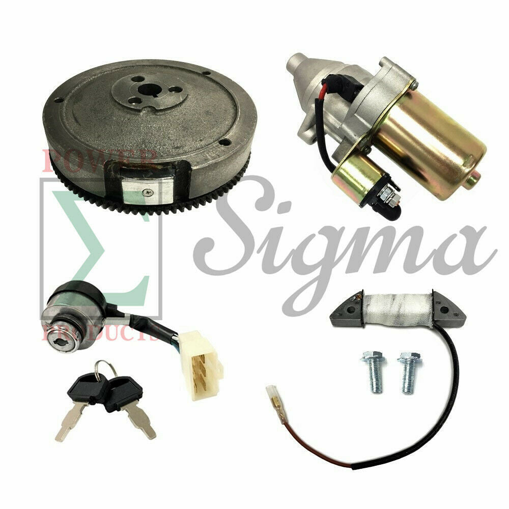 Electric Key Starter Upgrade Kit For Harbor Freight Predator 6500 Watt 420cc Recoil Generator & 5000 5500 6500 Watts 11HP 13HP Manual Cable Start Generator image 1