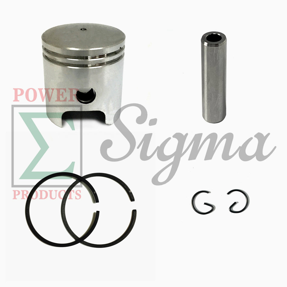 Piston Kit With Ring Pin Clip For 2HP 2-Stroke 2-Cycle 63CC 64CC Gas Generator image 0