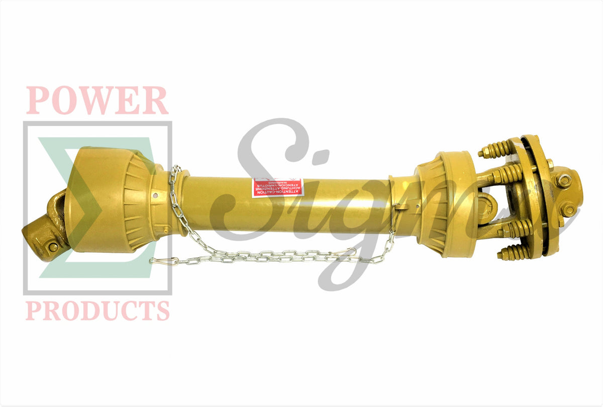 Heavy-Duty 41-lb 3-Point Rotary Tiller Slip Clutch PTO Shaft for Rural King, Country Way, Sigma Rotary Tillers for ASC Grizzly 77709, 77710, 77711 – 1-3/8" x 6 Spline, Round Ends, Adjustable 32"-40" image 0