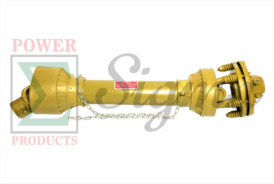 Heavy-Duty 41-lb 3-Point Rotary Tiller Slip Clutch PTO Shaft for Rural King, Country Way, Sigma Rotary Tillers for ASC Grizzly 77709, 77710, 77711 – 1-3/8" x 6 Spline, Round Ends, Adjustable 32"-40" image 0