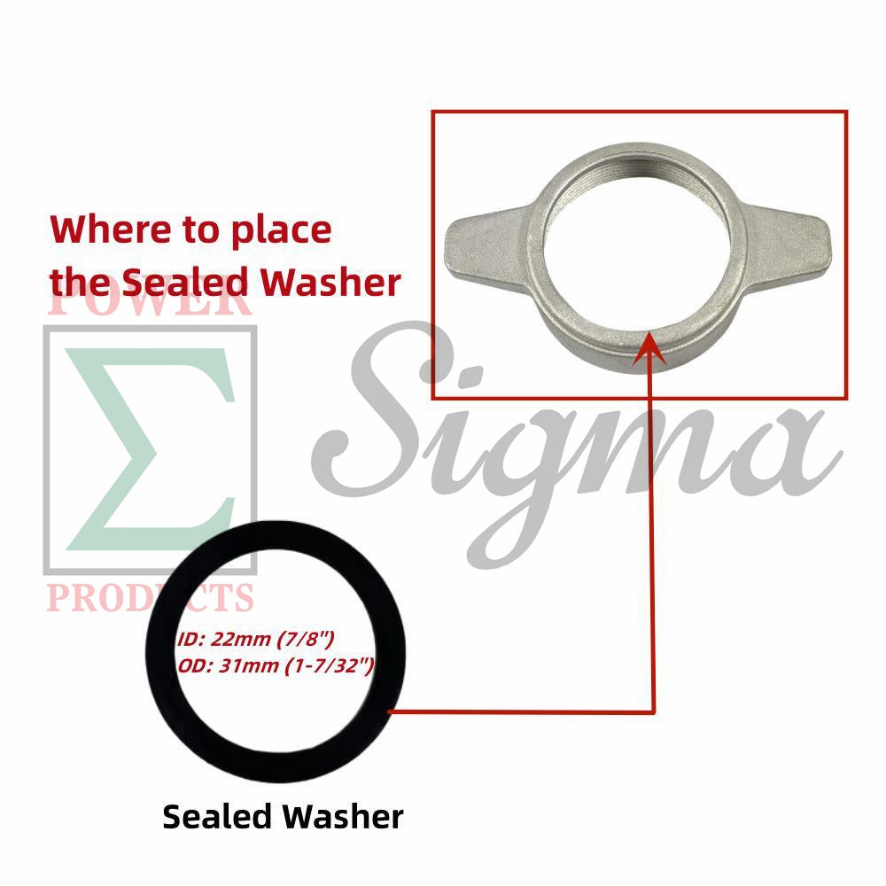 8PCS Gasket Seal Flapper Washer O-Ring Repair Kit For Predator Pacific Hydrostar 1 in. 79cc 99cc Clear Water Pump 63404 56161 for Stanley for Ironton for XtremepowerUS 1" inch 3HP Gas Engine Pump image 7
