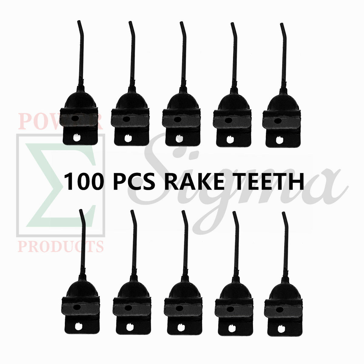 100 PC Rubber Rake Teeth for New Holland 55 56 57 256 65609 850612 John Deere AE24953 AE47389 54 64 74 350A 640 650 652 660 662 670 671 673 851 858A 894A 896A IH AC AGCO New Idea SG300916 image 0