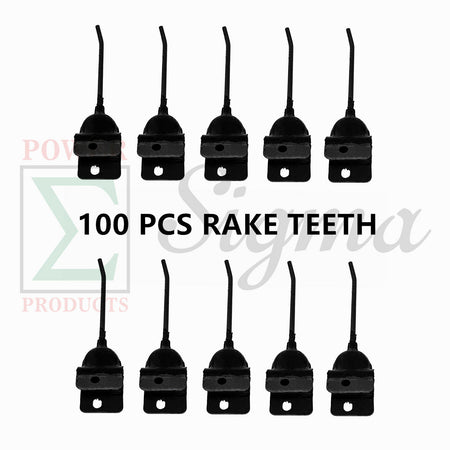 100 PC Rubber Rake Teeth for New Holland 55 56 57 256 65609 850612 John Deere AE24953 AE47389 54 64 74 350A 640 650 652 660 662 670 671 673 851 858A 894A 896A IH AC AGCO New Idea SG300916 image 0