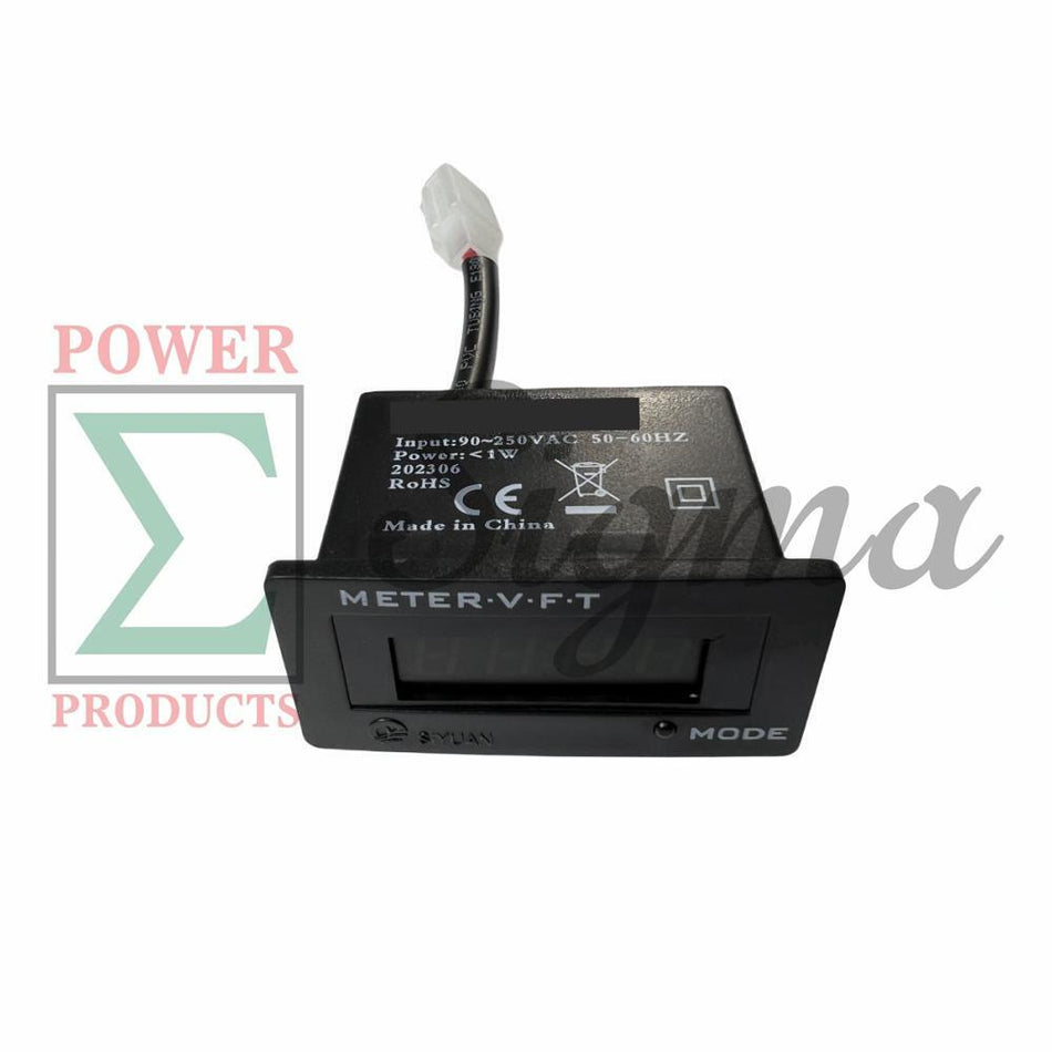 VFT Digital Readout Meter For Westinghouse For DuroMax For DuroStar For Pulsar For WEN For RYOBI For CAT RP Series Gas or Dual Fuel Generator V.F.T Voltage Frequency Hour Meter On Panel image 1