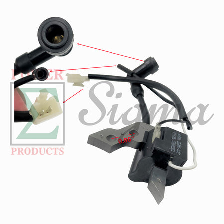 Ignition Coil with Plug connecting CO Sensor and Spark Plug For Predator 1800W Gas-Powered Portable Generator with CO SECURE Technology SKU#57064 59187 image 4