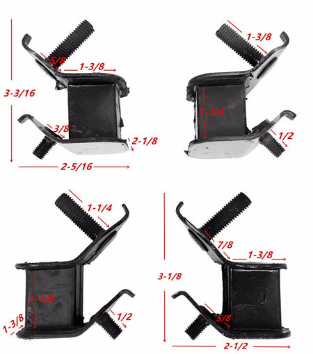 4 PCS (2pcs Thicker Mounts 2pcs Thinner Mounts) Anti Vibration Generator Rubber Mounts For 11HP 13HP 5500W 6500W 7000W 7250W 7500W 8500W 8750W 9000W 9500 Watts Gas Generator image 3
