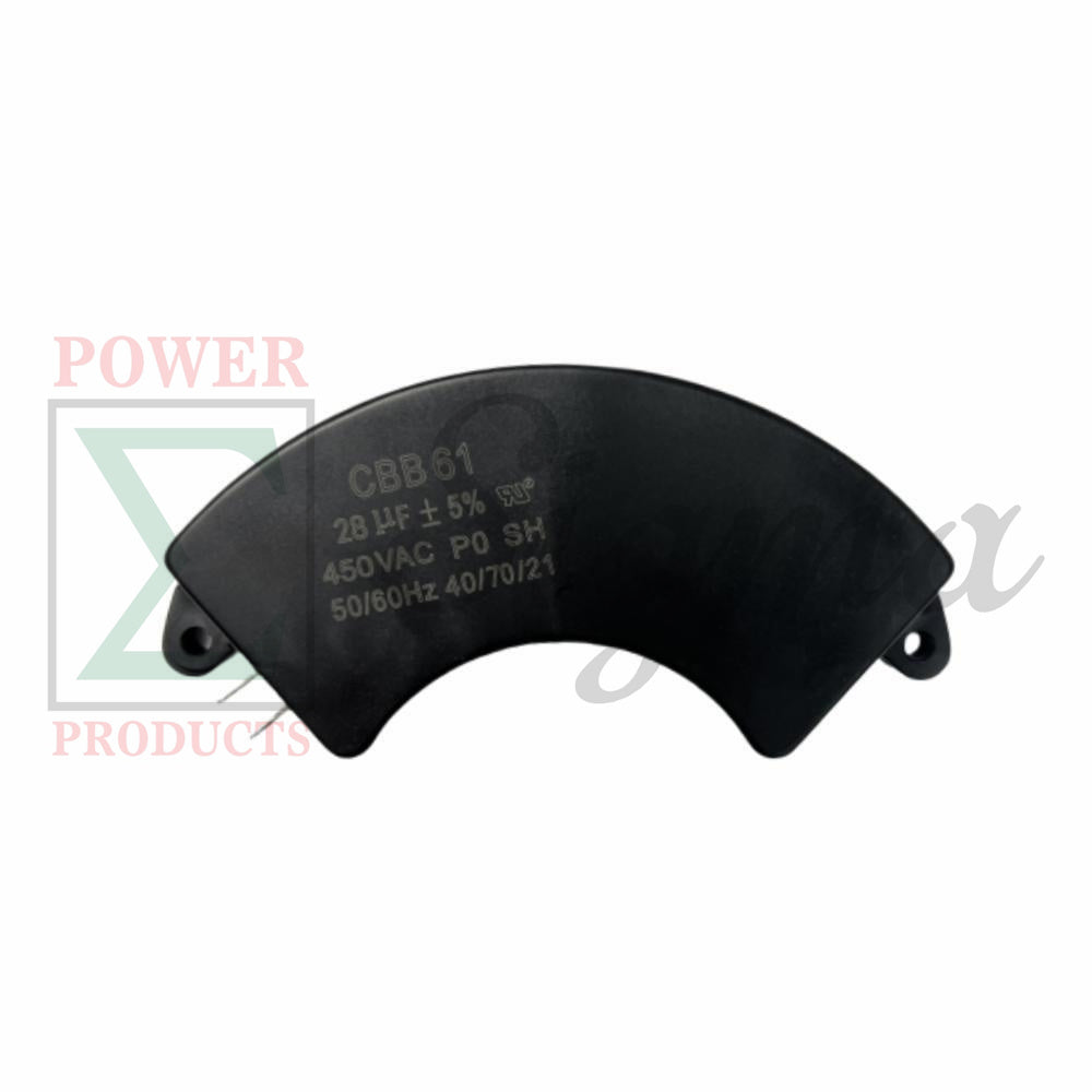 New Half-Moon CBB61 28uF 28μf 450VAC 50/60 Hz 5-7KW Generator Capacitor UL image 0