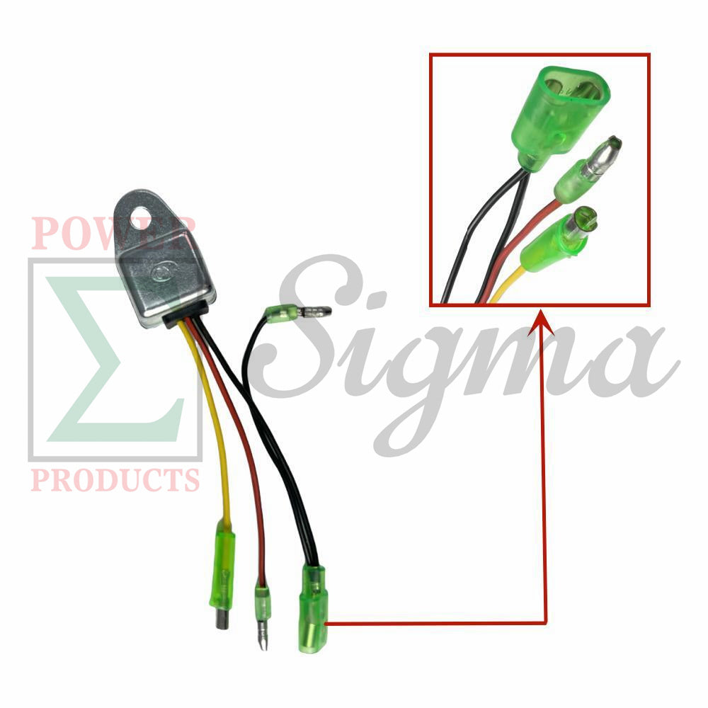 3-Wire Low Oil Alert Sensor with 4-Plug Replacement for Predator Gas Generators – Fits Surge 4000W (212cc), 4375W (212cc), 6500W (301cc/420cc), 8750W (420cc), 9000W (420cc) Not for Inverter Models image 1