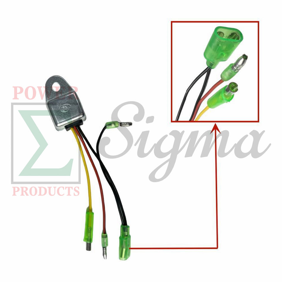 3-Wire Low Oil Alert Sensor with 4-Plug Replacement for Predator Gas Generators – Fits Surge 4000W (212cc), 4375W (212cc), 6500W (301cc/420cc), 8750W (420cc), 9000W (420cc) Not for Inverter Models image 1