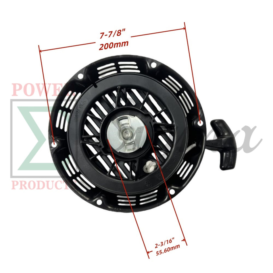 Recoil Starter with Handle & Bolts - Compatible Replacement for PREDATOR Open Frame Inverter Generators 8750W Surge / 7000W Running (SKU# 71340, 59190) image 1