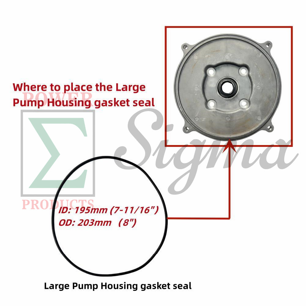 Pump Gasket O-Ring Kit for Honda 2" Inch 50 MM WB20XT3 WH20XTAF For Champion 2 IN For Pulsar For Red Lion 4RLAG-2H 5RLAG-2L For DuroMax XP652WP 7HP For Generac 2" Water Pump image 5