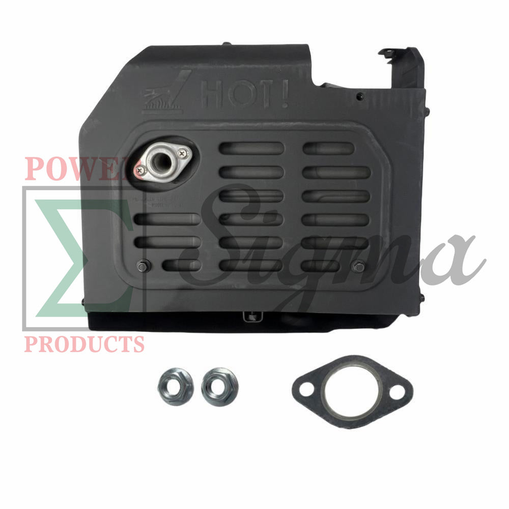 Muffler Assembly with Exhaust Pipe, Gasket and Bolts Compatible Replacement for PREDATOR Open Frame Inverter Generators 8750W Surge / 7000W Running (SKU# 71340, 59190) image 0