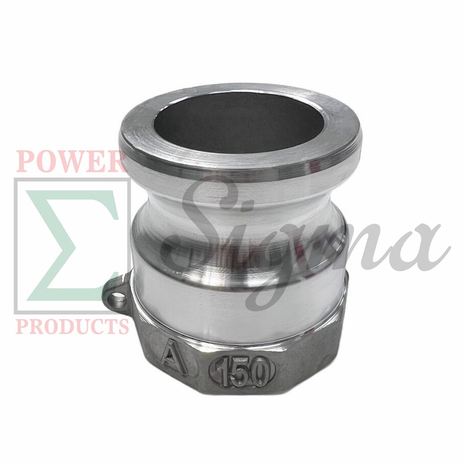 Sigma Aluminum Type A Cam and Groove Couplings / 1-1/2 1.5” Inch Quick Connect & Disconnect Fittings / Hose Camlock Fittings—1-1/2" Male Camlock Adapter x 1-1/2" Female NPT Thread image 1