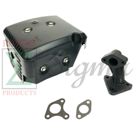 Heavy Duty Exhaust Muffler Assembly with Manifold Gasket for Predator 301cc 8HP Engine SKU#62553 & 62554, Fits Predator 3" 301cc Full-Trash Water Pump SKU#56718 image 2