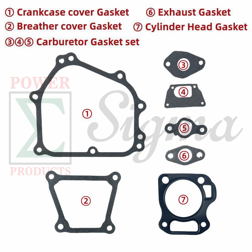 Gasket Replacement Kit for Westinghouse iGen1500c Inverter Generator with 56cc Engine, Includes Crankcase Cover Gasket, Breather Cover & Carburetor Gaskets, Muffler Exhaust & Cylinder Head Gasket image 1