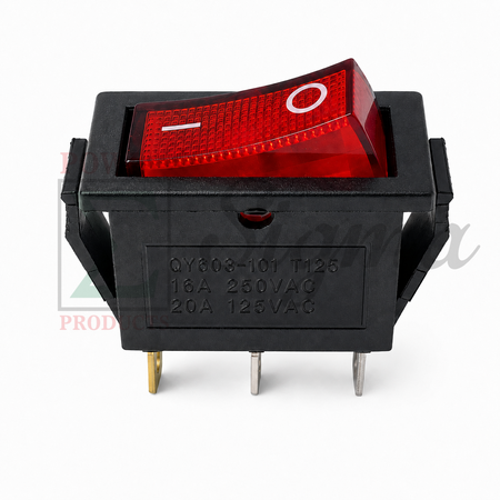 ESC Throttle On/Off Red Rocker Switch Replacement for Predator Surge 9500-Watt Inverter Generator, Fits SKU# 57080, 71365, 59188, 3-Pin 2-Position I/O Red Light Switch image 0