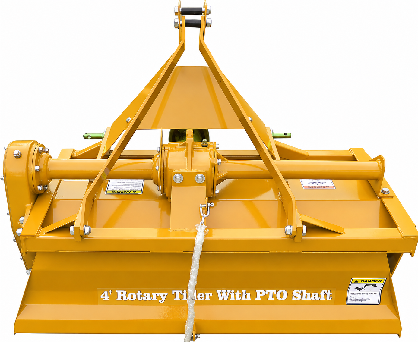 Sigma Heavy Duty 3 Point Hitch Rotary Tiller 4' FT 48" In. Work with 3 PT CAT I Hitch Tractor PTO Driven Gear Drive With PTO Shaft--Recommended Tractor HP 20-35HP
