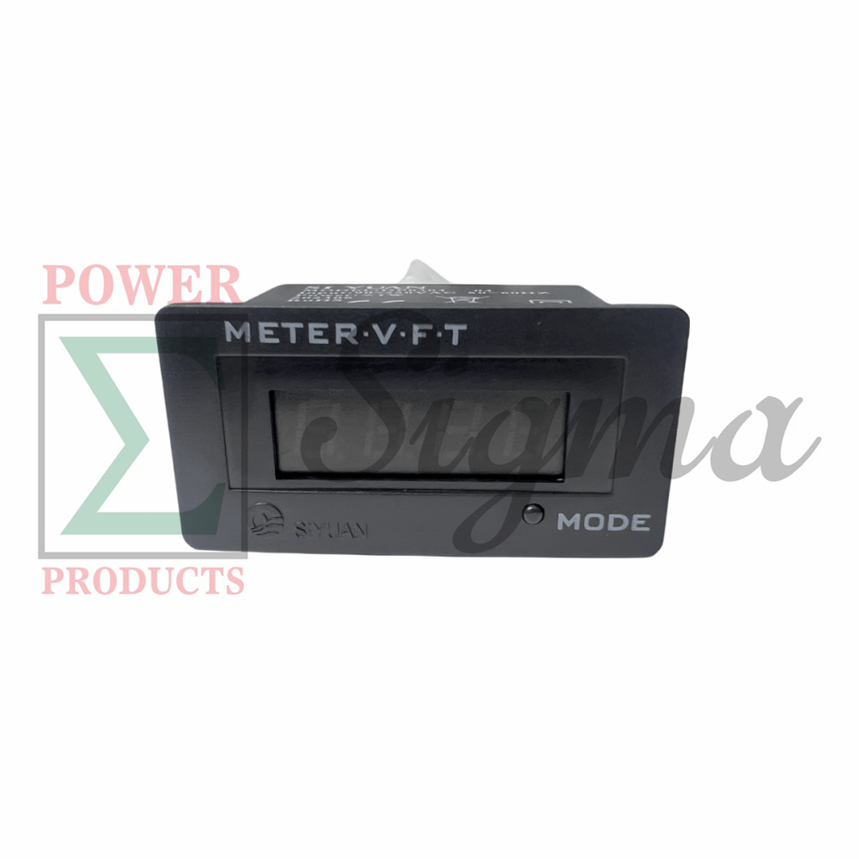 VFT Digital Readout Meter For Westinghouse For DuroMax For DuroStar For Pulsar For WEN For RYOBI For CAT RP Series Gas or Dual Fuel Generator V.F.T Voltage Frequency Hour Meter On Panel image 0