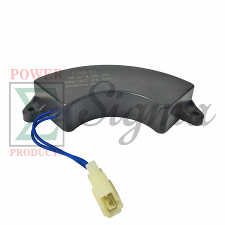 Half-Moon CBB61 28uF 28μf 450VAC 50/60 Hz 5-7KW Generator Capacitor With Plug UL image 2