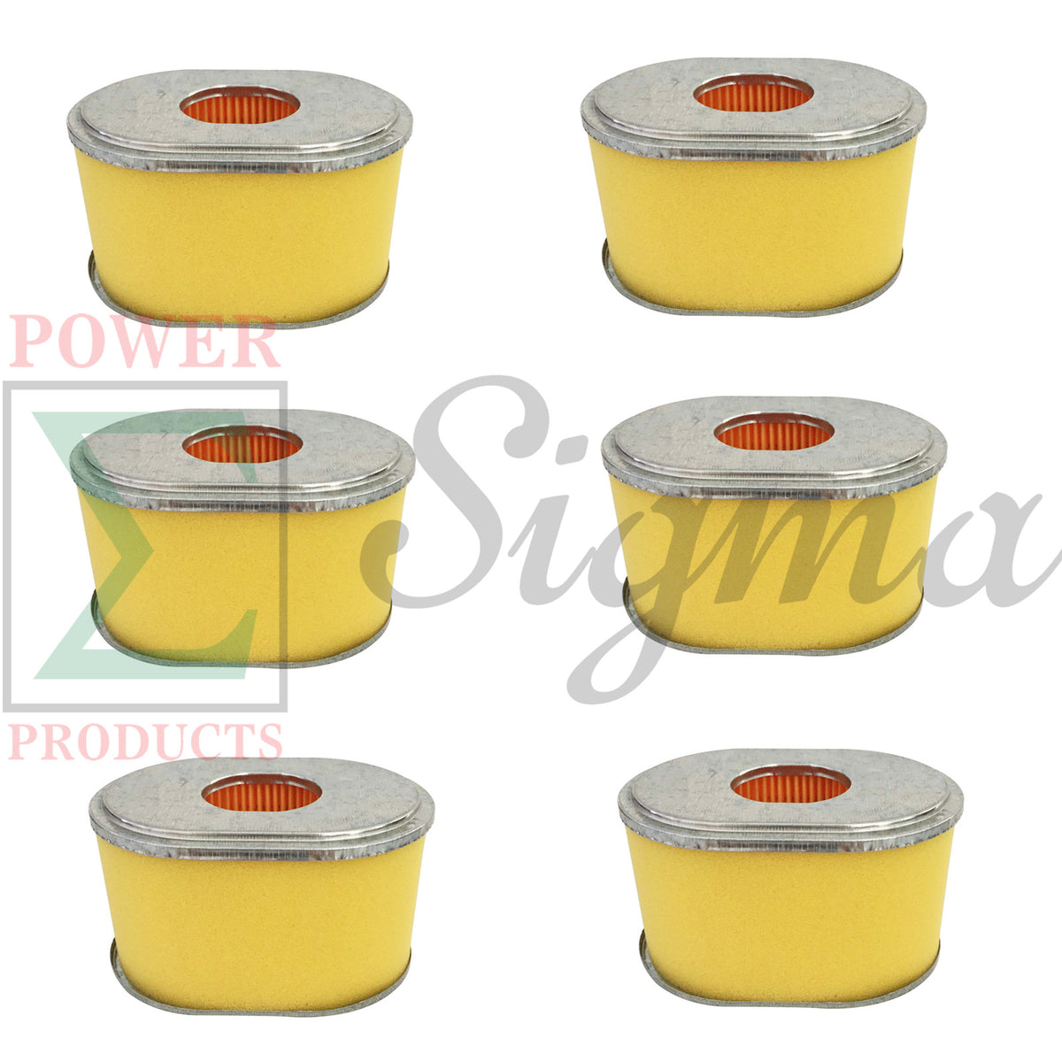 New 6 Pack Air Filter Cleaner Element 5.5HP & 6.5HP Fits Honda GX160 & GX200 image 0