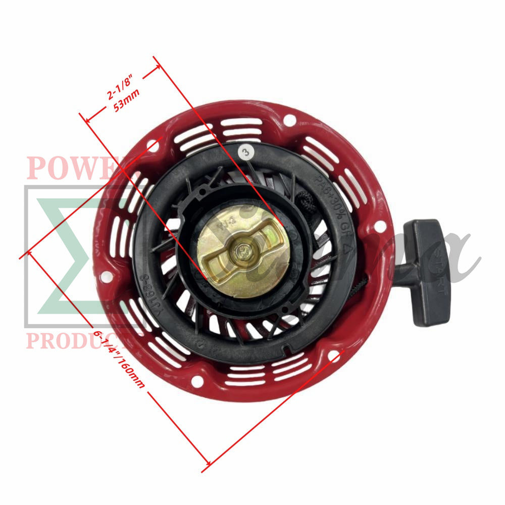 Recoil Starter with Handle and Bolts - Replacement for PREDATOR Inverter Generators 4550-Watt Surge 3650W Running (SKU# 59192, 59189, 59303) image 4