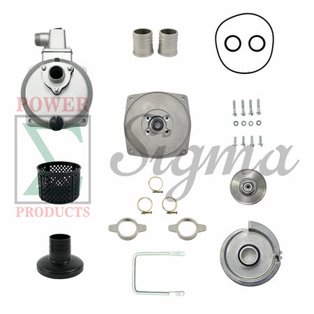 Complete Threaded Pump Body Housing Seal Replacement For Predator Pacific Hydrostar For XtremepowerUS For Ironton 60729 For Stanley 1" inch Ports 79cc 3HP Gas Engine Clear Water Pump image 0