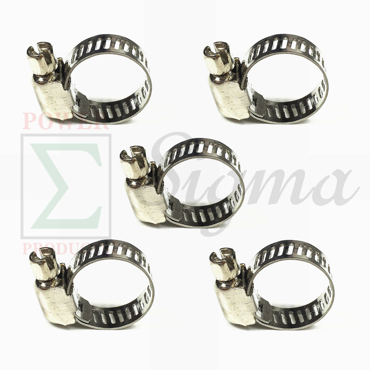 50PCS 1/2"-3/4" Adjustable Stainless Steel Drive Hose Clamps Fuel Line Worm Clip image 0